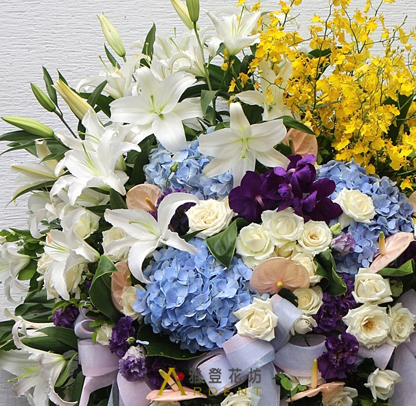 花開富貴開幕高架花籃