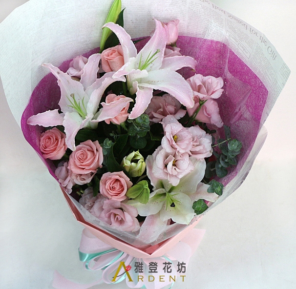 溫柔心粉色花束