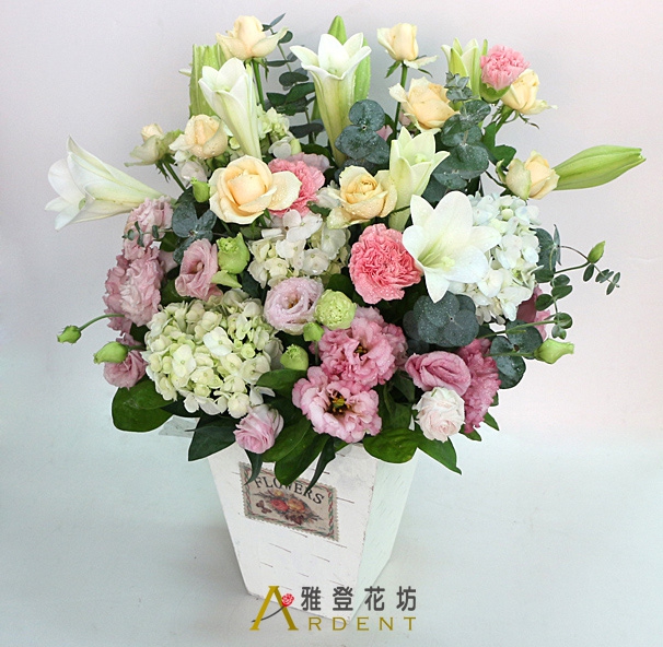 賞心悅目立式盆花